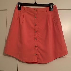 Classy Button-Down Pink Skirt